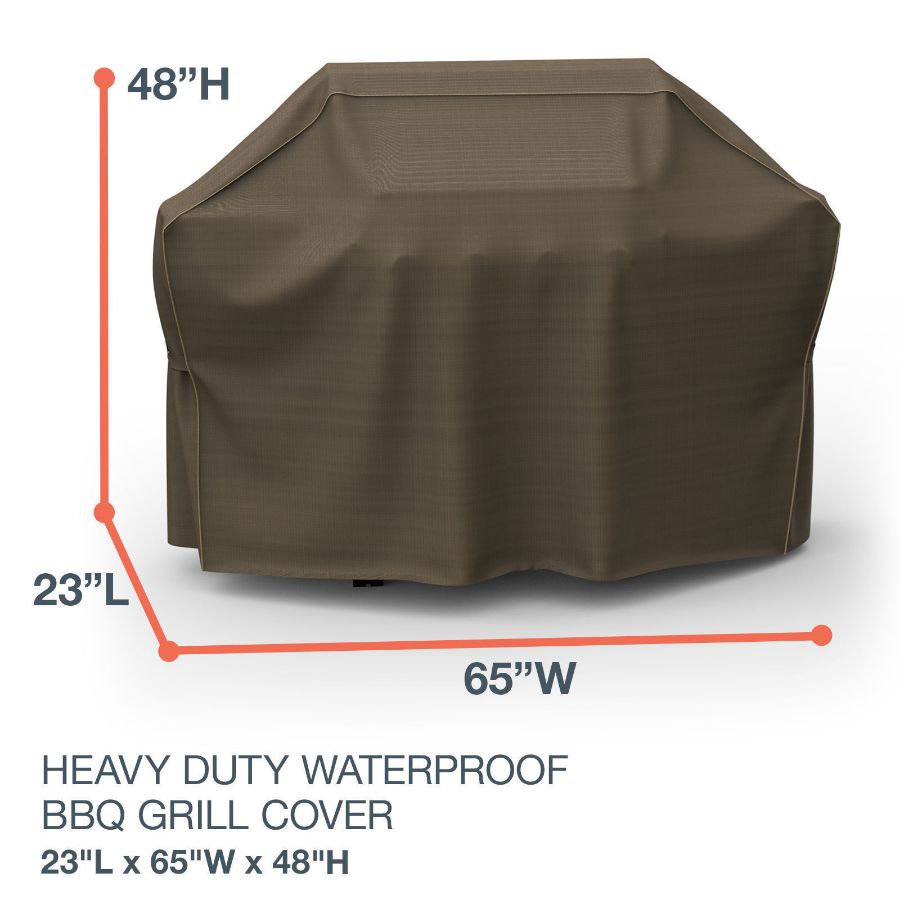 Picture of 65 in Wide Grill Covers - StormBlock™ Platinum Black and Tan Weave