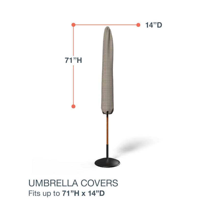 Photo de 71 in High Medium Umbrella Covers - StormBlock™ Signature Black Ivory