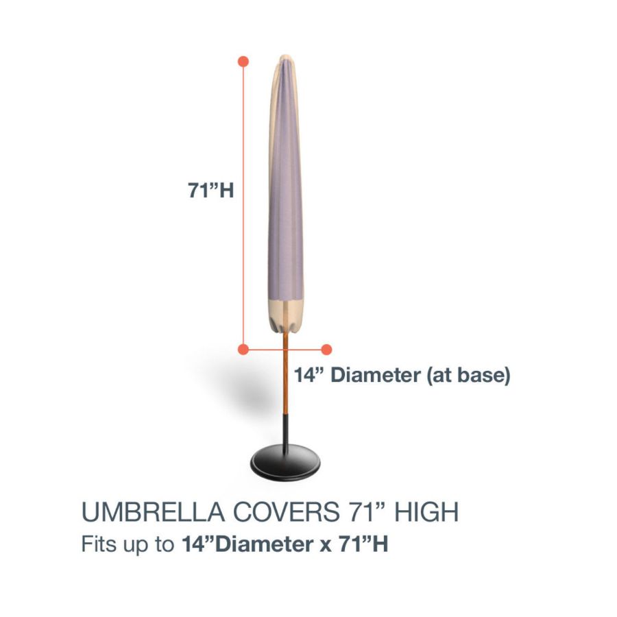 Photo de 71 in High Medium Umbrella Covers - StormBlock™ Signature Tan