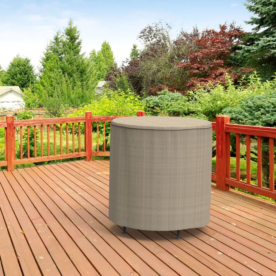 Picture of Round Bar Table Covers 50 in Diameter - StormBlock™ Signature Black Ivory