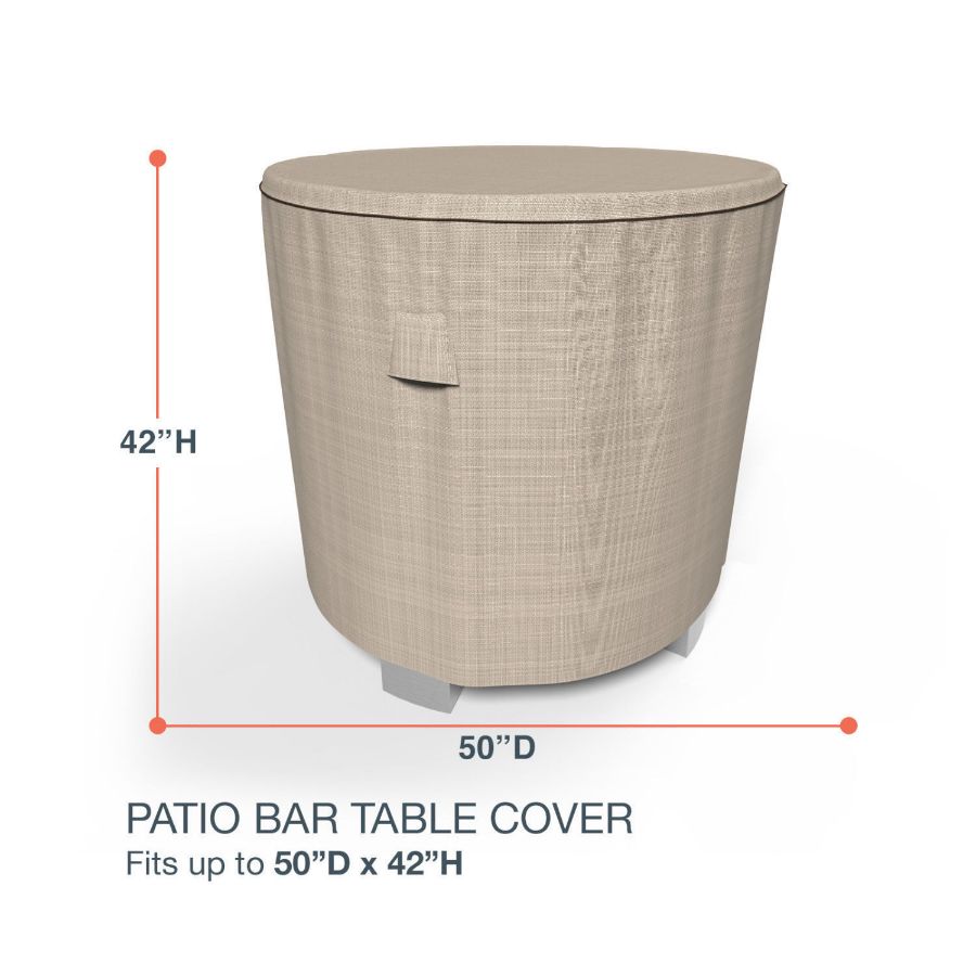 Picture of Round Bar Table Covers 50 in Diameter - StormBlock™ Signature Black Ivory