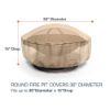Photo de 36 in Diameter Fire Pit Covers - Select Tan