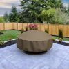 Photo de Fire Pit Covers - StormBlock™ Platinum Black and Tan Weave