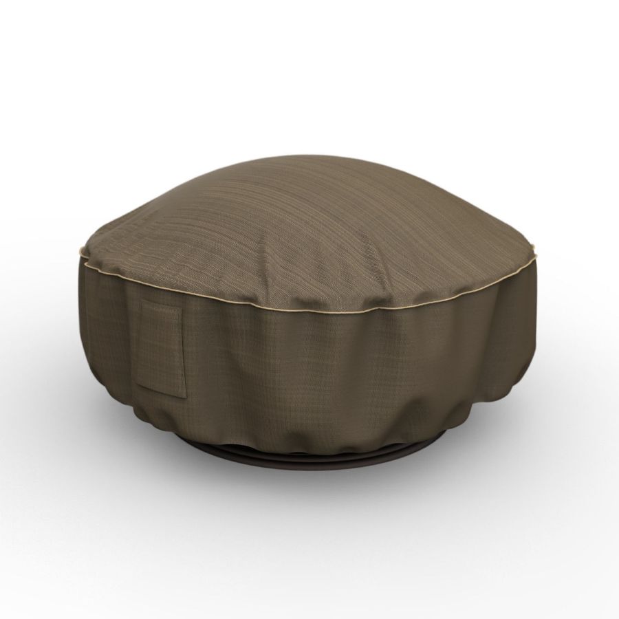 Photo de Fire Pit Covers - StormBlock™ Platinum Black and Tan Weave