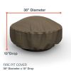 Photo de 36 in Diameter Fire Pit Covers - StormBlock™ Platinum Black and Tan Weave