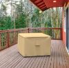 Picture of 28" Square Outdoor Side Table/Ottoman Cover - StormBlock™ Signature Tan