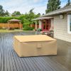 Photo de 36" Square Outdoor Side Table/Ottoman Cover - StormBlock™ Signature Tan