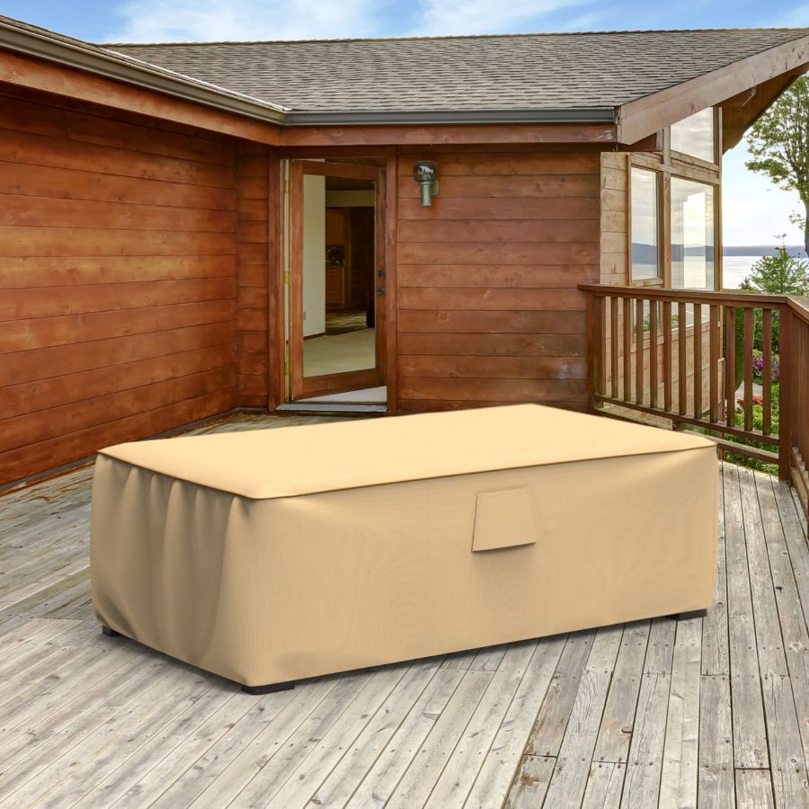 Picture of Outdoor Ottoman Cover - StormBlock™ Signature Tan