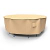 Photo de Round Table and Chairs Combo Covers - StormBlock™ Signature Tan