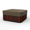 Photo de Square Hot Tub Covers - StormBlock™ Platinum Black and Tan Weave