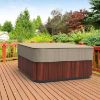 Picture of 86 in Wide Square Hot Tub Covers Cap - StormBlock™ Signature Black Ivory