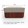 Photo de 94 in Wide Square Hot Tub Covers Cap - StormBlock™ Signature Black Ivory
