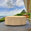 Picture of Extra Large Oval Table and Chairs Combo Covers - StormBlock™ Signature Tan