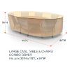 Picture of Large Oval Table and Chairs Combo Covers - StormBlock™ Signature Tan