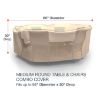 Picture of Medium Round Table and Chairs Combo Covers - StormBlock™ Signature Tan