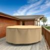 Photo de Small Oval Table and Chairs Combo Covers - StormBlock™ Signature Tan