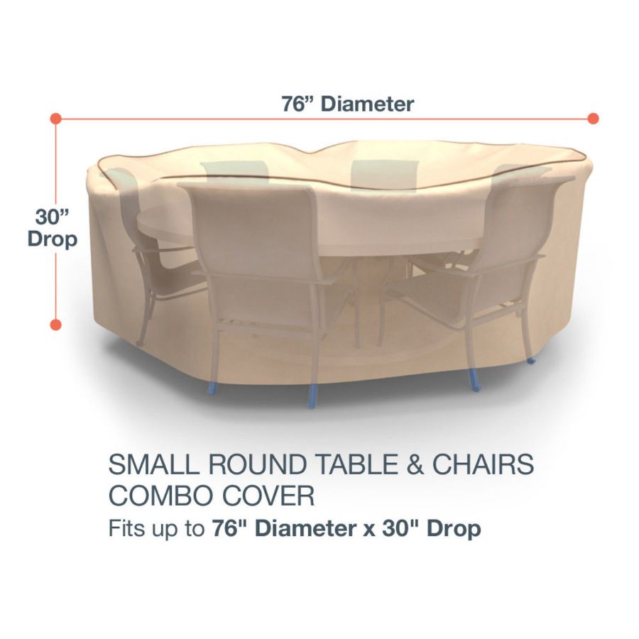 Photo de Small Round Table and Chairs Combo Covers - StormBlock™ Signature Tan