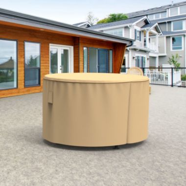 Picture of Round Table Covers - StormBlock™ Signature Tan