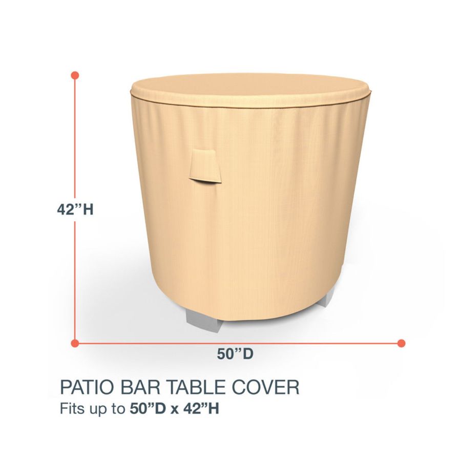 Photo de Round Bar Table Covers 50 in Diameter - StormBlock™ Signature Tan