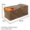 Picture of 2 Chaise or 4 Standard - Patio Cushion Storage Bag - StormBlock™ Platinum Black and Tan Weave