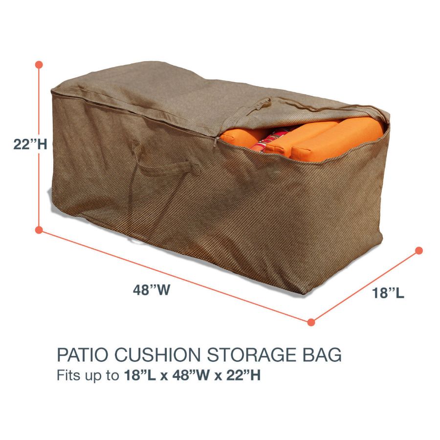 Photo de 2 Chaise or 4 Standard - Patio Cushion Storage Bag - StormBlock™ Signature Black Ivory