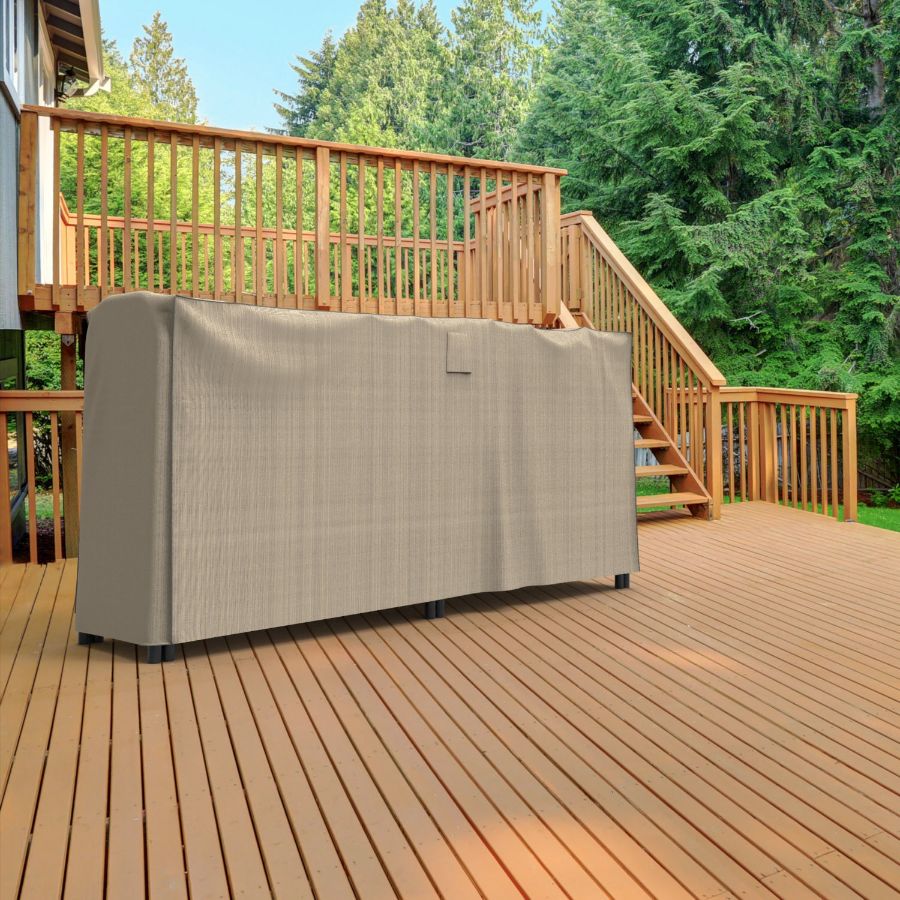 Picture of 8 ft Wide Log Rack Covers - StormBlock™ Signature Black Ivory