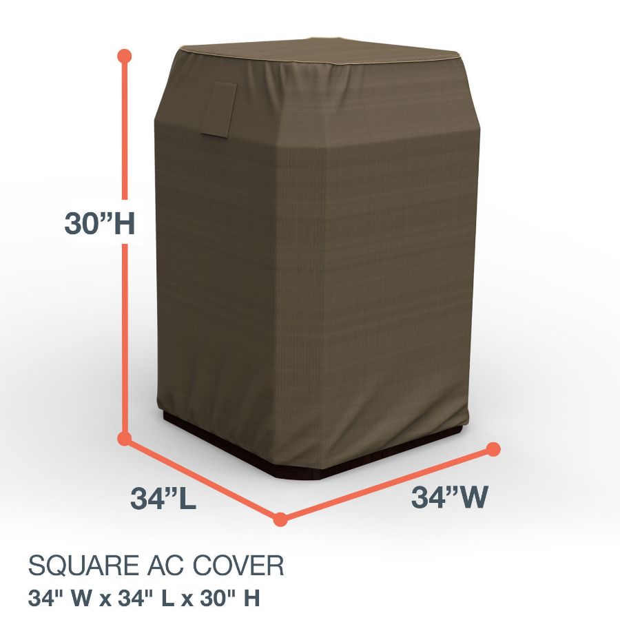 Picture of Square Air Conditioner Covers - StormBlock™ Platinum Black and Tan Weave