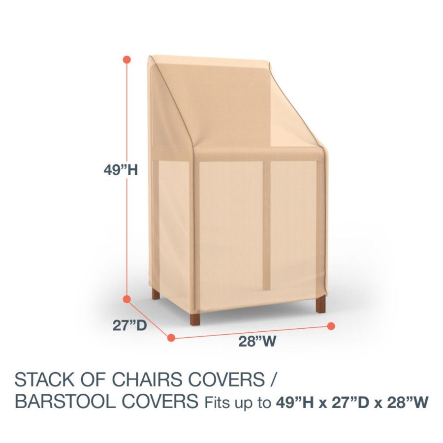 Photo de Stack of Chairs Covers / Barstool Covers 49 in High - Select Tan
