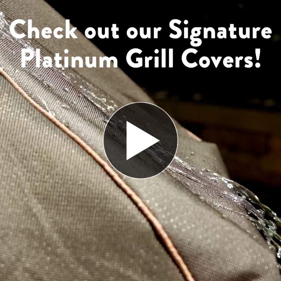 Picture of 55 in Wide Grill Covers - StormBlock™ Platinum Black and Tan Weave