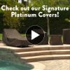 Photo de 71 in High Medium Umbrella Covers - StormBlock™ Platinum Black and Tan Weave
