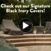 Photo de Fire Pit Covers - StormBlock™ Platinum Black and Tan Weave