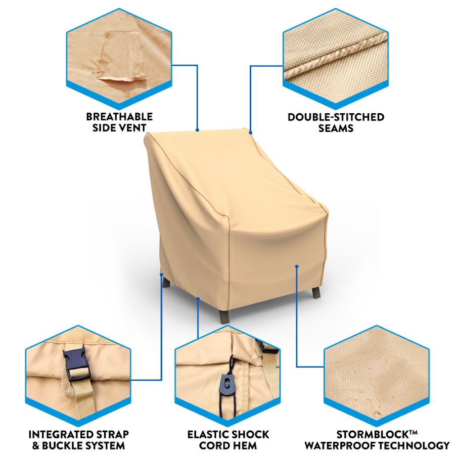 Photo de Outdoor Chair Cover - StormBlock™ Signature Tan