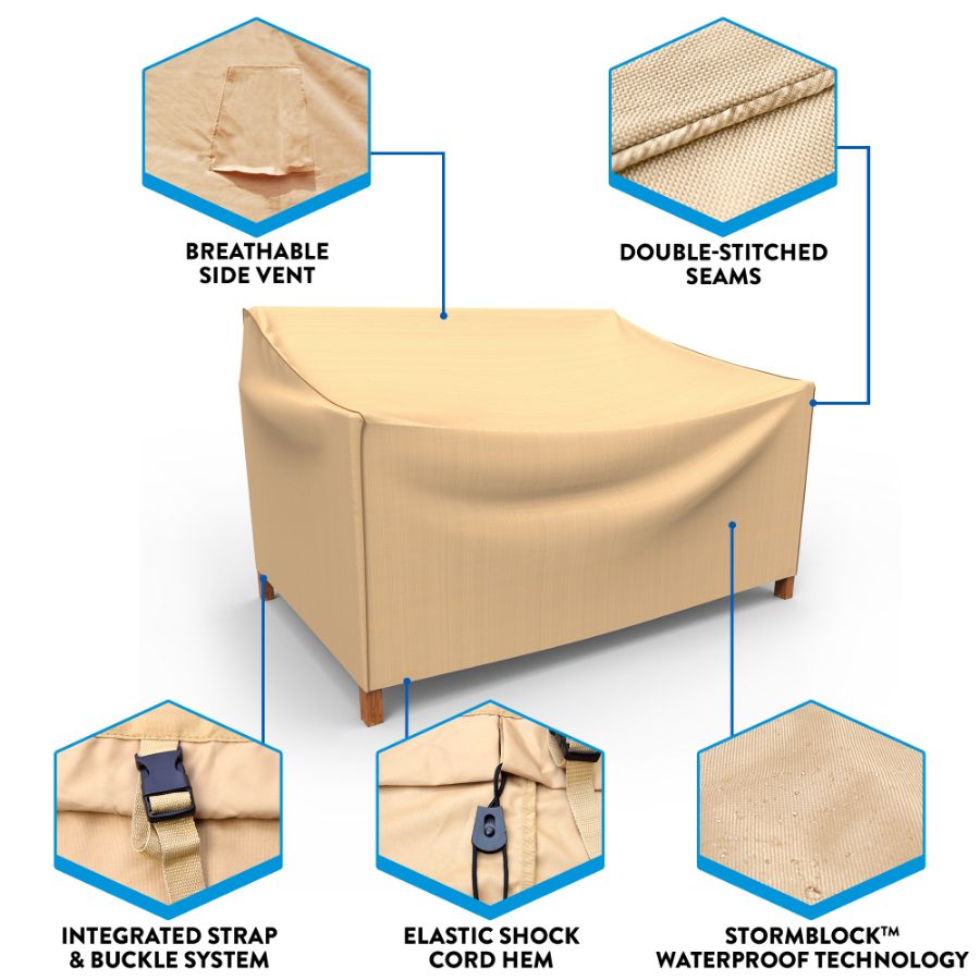 Picture of Outdoor Sofa Cover - StormBlock™ Signature Tan