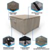 Picture of Square Outdoor Side Table/Ottoman Cover - StormBlock™ Signature Black Ivory