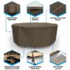 Picture of Round Table and Chairs Combo Covers - StormBlock™ Platinum Black and Tan Weave