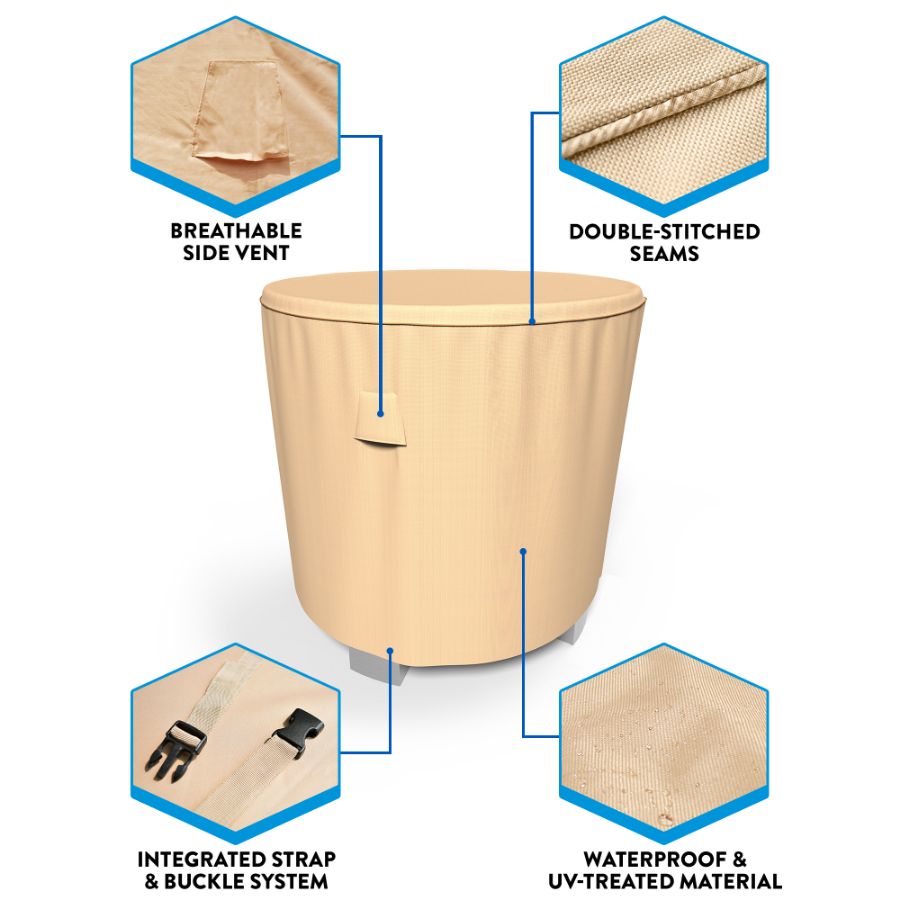 Photo de Round Bar Table Covers - Select Tan