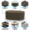 Picture of Oval Table Covers - StormBlock™ Platinum Black and Tan Weave