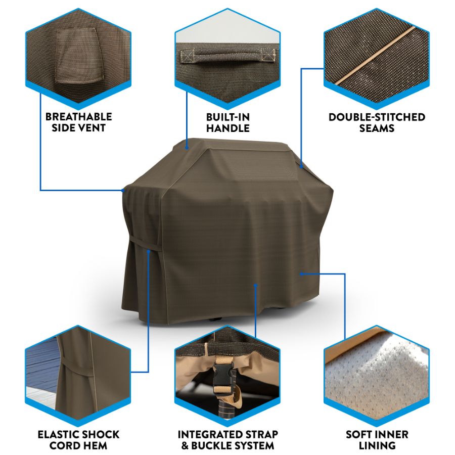 Picture of Grill Covers - StormBlock™ Platinum Black and Tan Weave