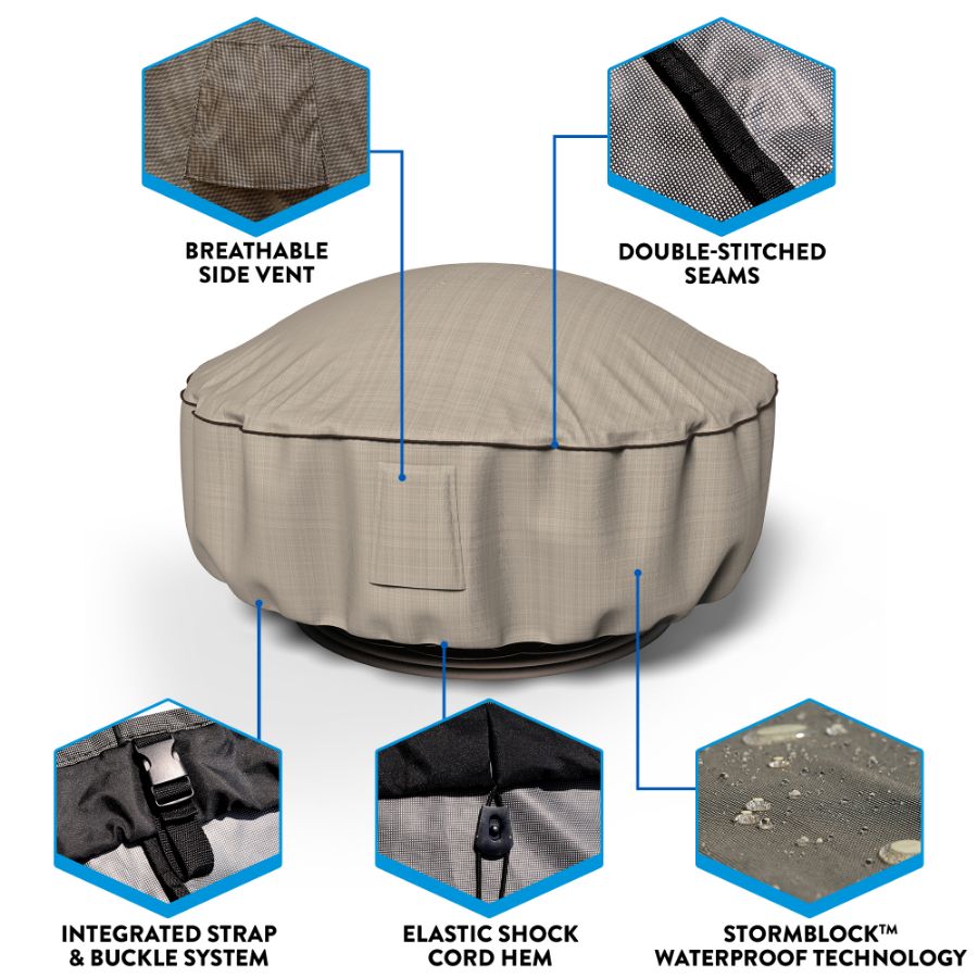 Photo de Fire Pit Covers - StormBlock™ Signature Black Ivory