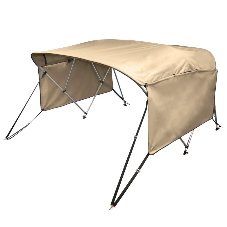 Photo de 4 Bow Square Bimini Top Kit and Side Curtains