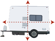 Travel Trailer measuring diagram