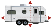 Toy hauler measuring diagram